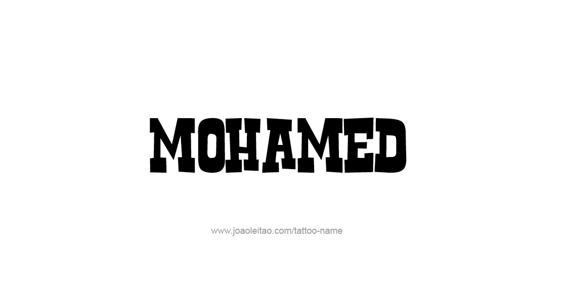 Tattoo Design  Name Mohamed   