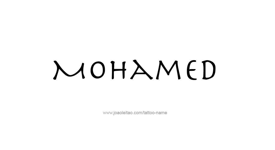 Tattoo Design  Name Mohamed   