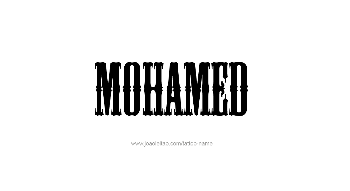 Tattoo Design  Name Mohamed   