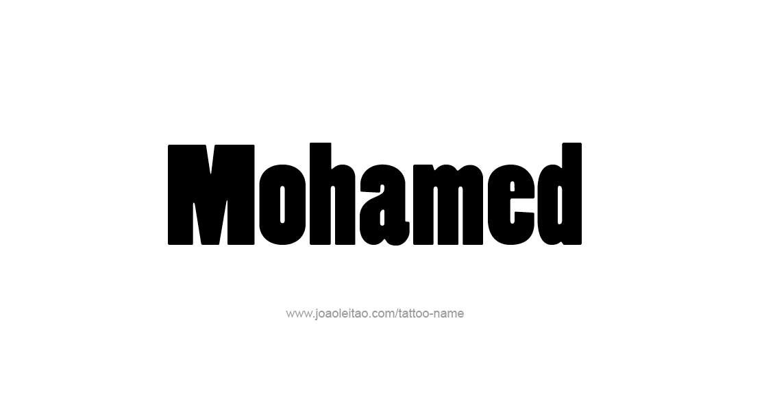 Tattoo Design  Name Mohamed   