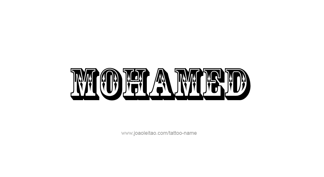 Tattoo Design  Name Mohamed   