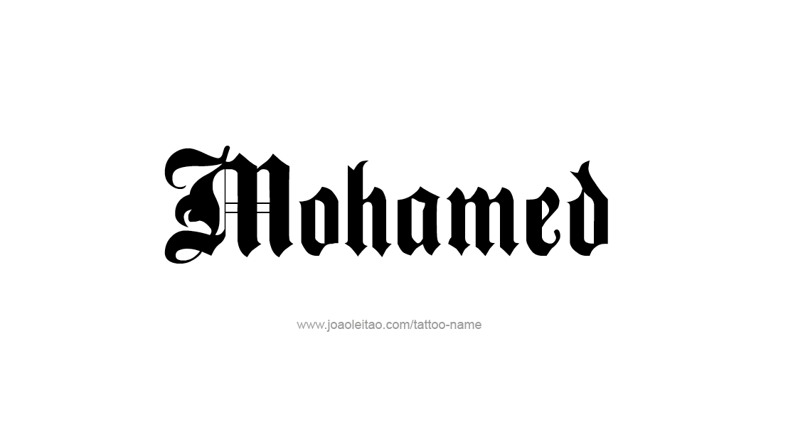 Tattoo Design  Name Mohamed   