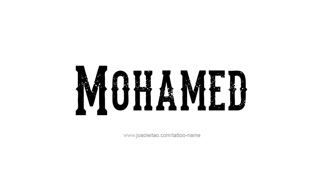 Tattoo Design  Name Mohamed   