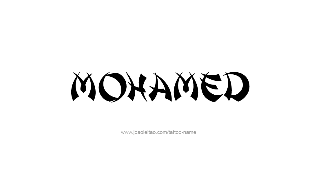 Tattoo Design  Name Mohamed