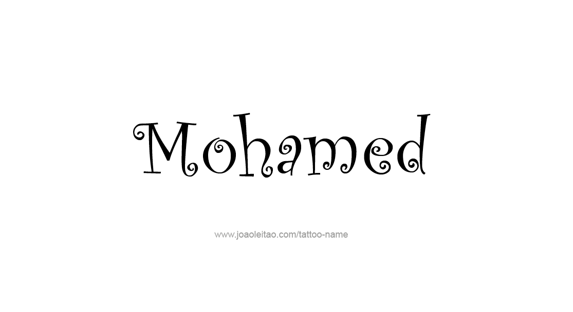 Tattoo Design  Name Mohamed   