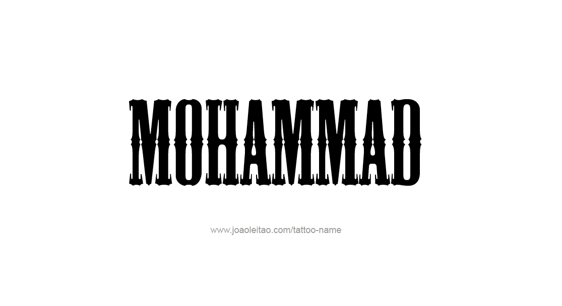Tattoo Design  Name Mohammad   