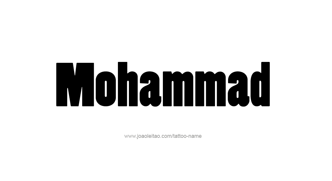 Tattoo Design  Name Mohammad   