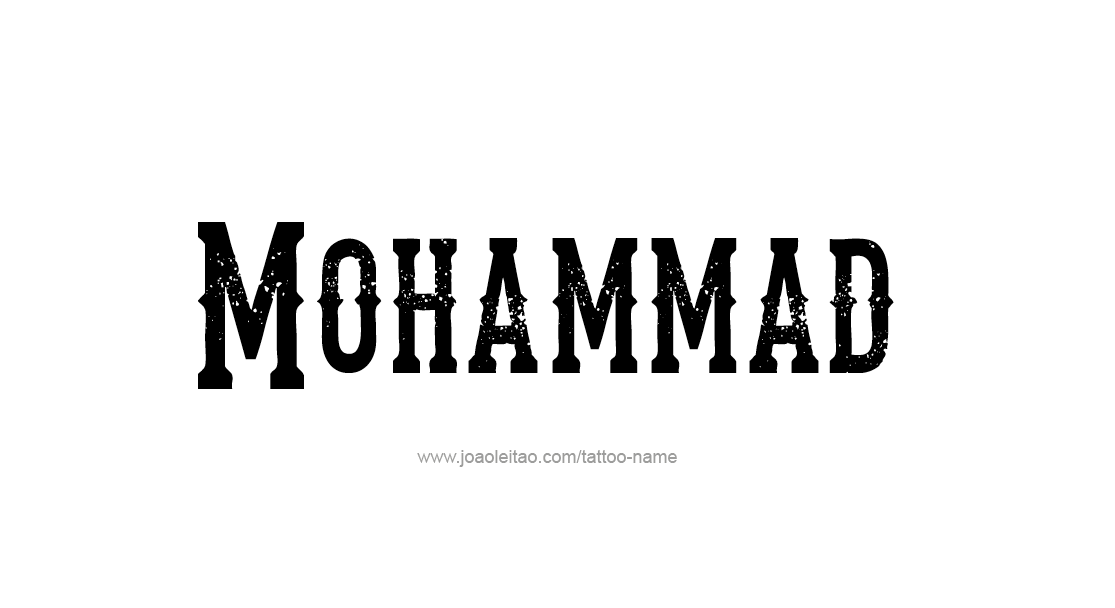 Tattoo Design  Name Mohammad   