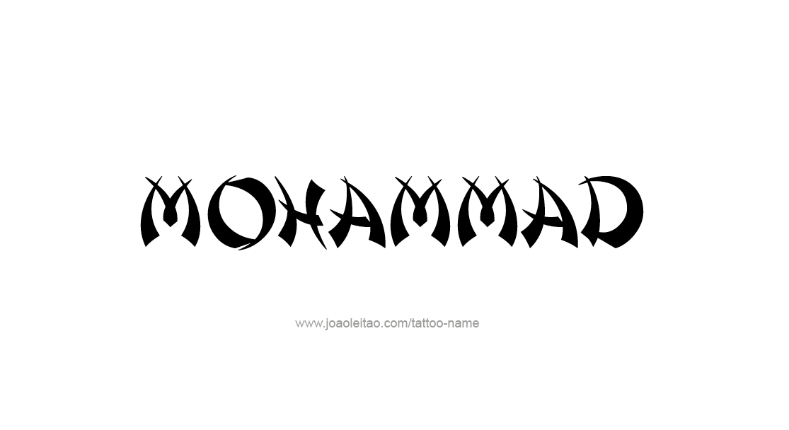 Tattoo Design  Name Mohammad