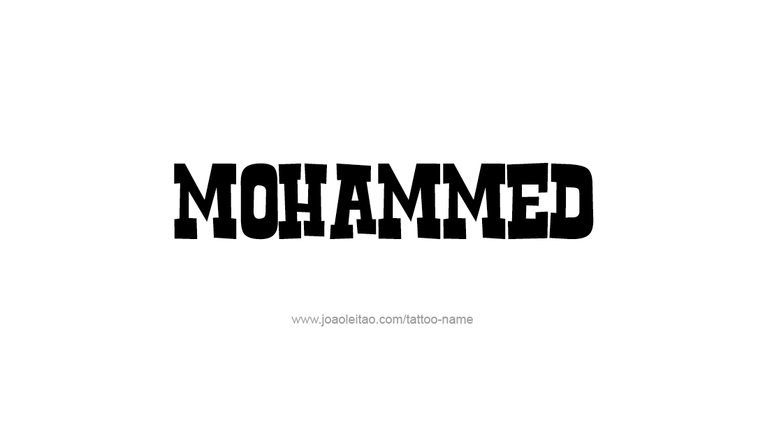 Tattoo Design  Name Mohammed   