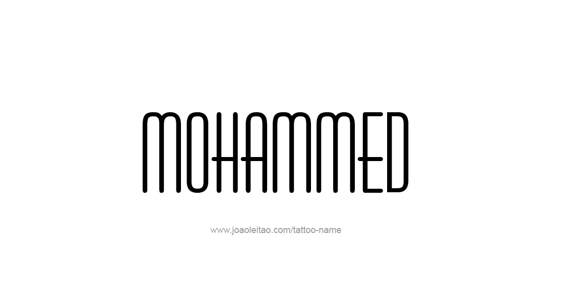 Tattoo Design  Name Mohammed   