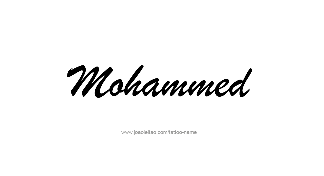 Tattoo Design  Name Mohammed   