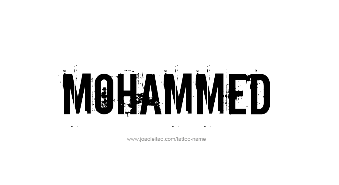 Tattoo Design  Name Mohammed   