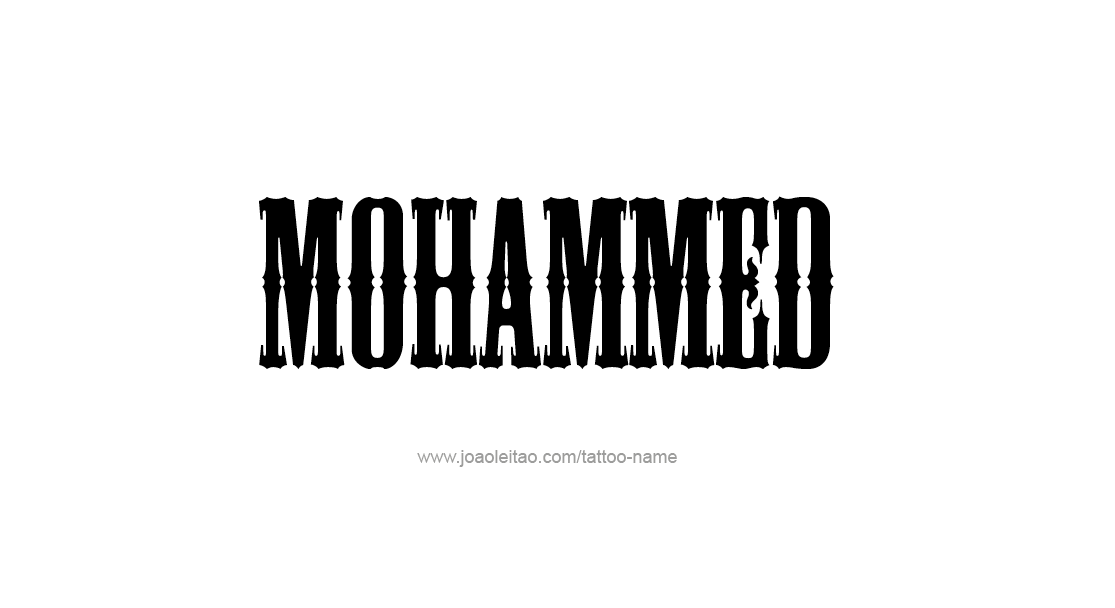 Tattoo Design  Name Mohammed   