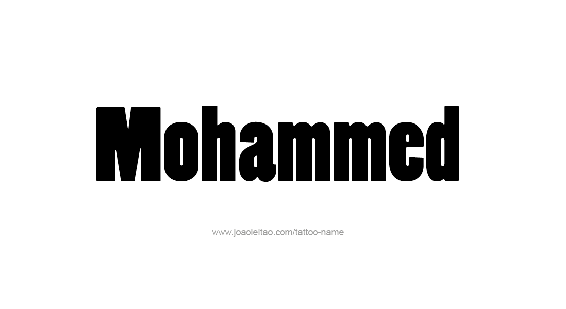 Tattoo Design  Name Mohammed   