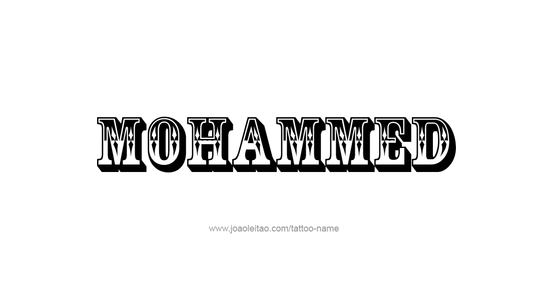 Tattoo Design  Name Mohammed   