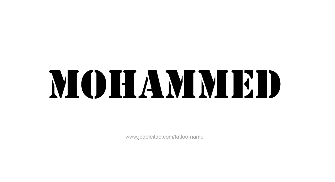 Tattoo Design  Name Mohammed   