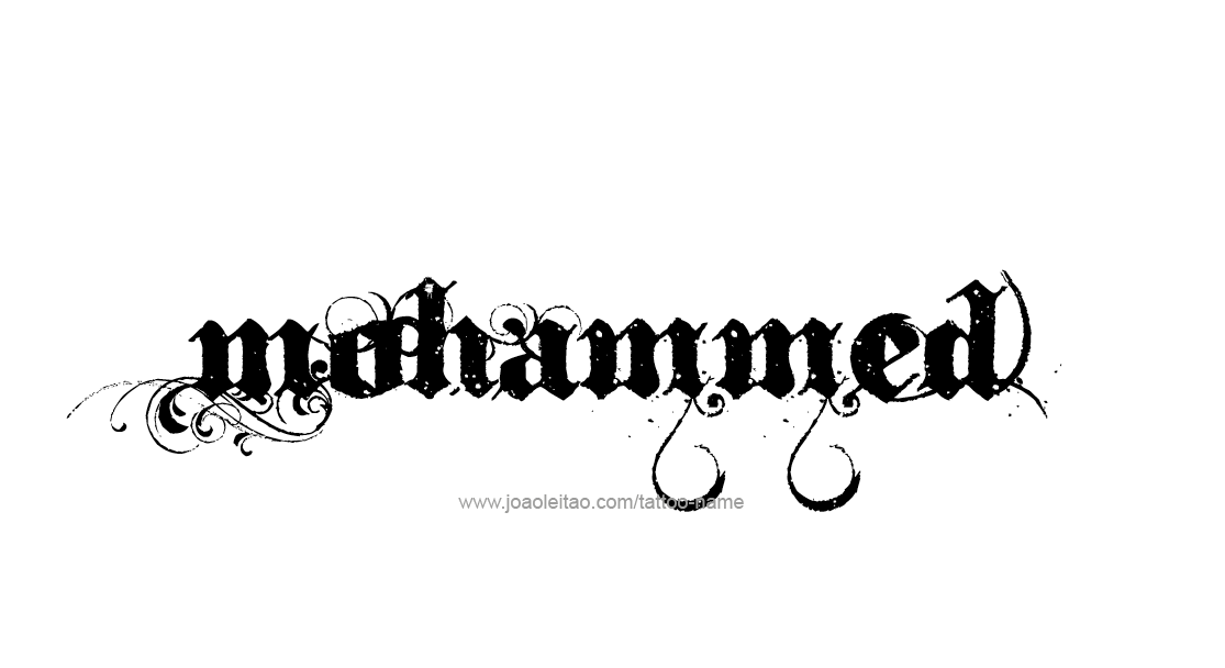 Tattoo Design  Name Mohammed   