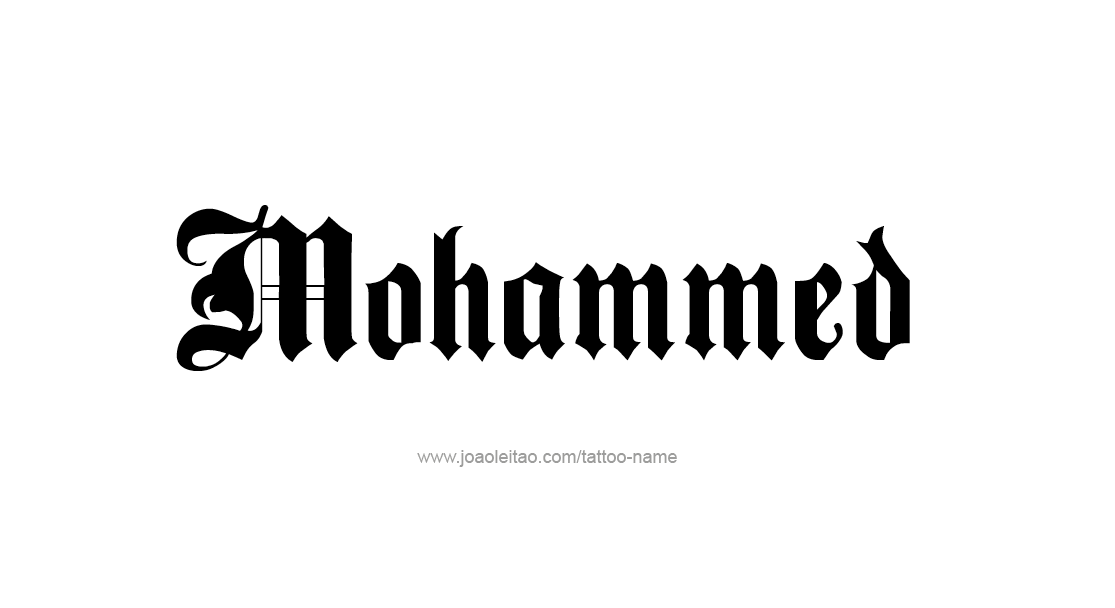 Tattoo Design  Name Mohammed   