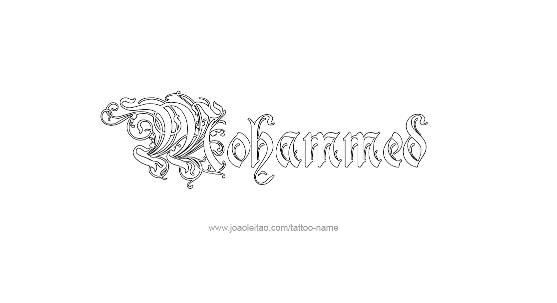Mohammed Name Tattoo Designs