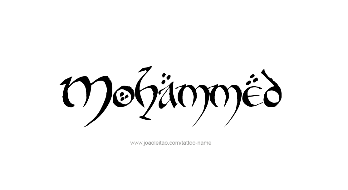 Tattoo Design  Name Mohammed   