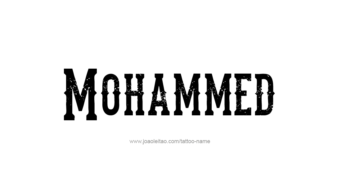 Tattoo Design  Name Mohammed   