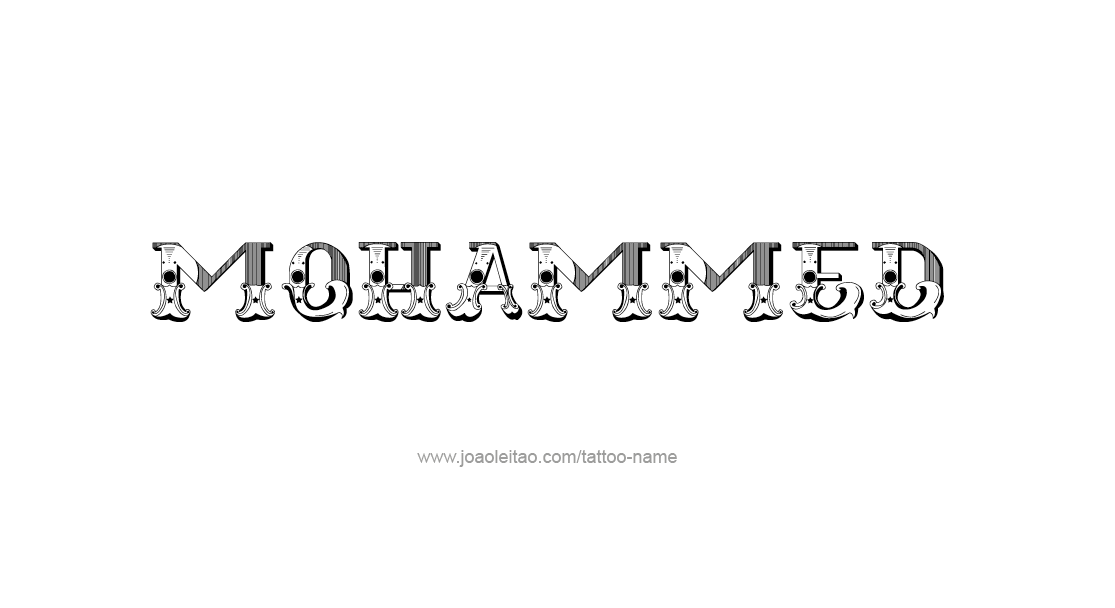 Tattoo Design  Name Mohammed   