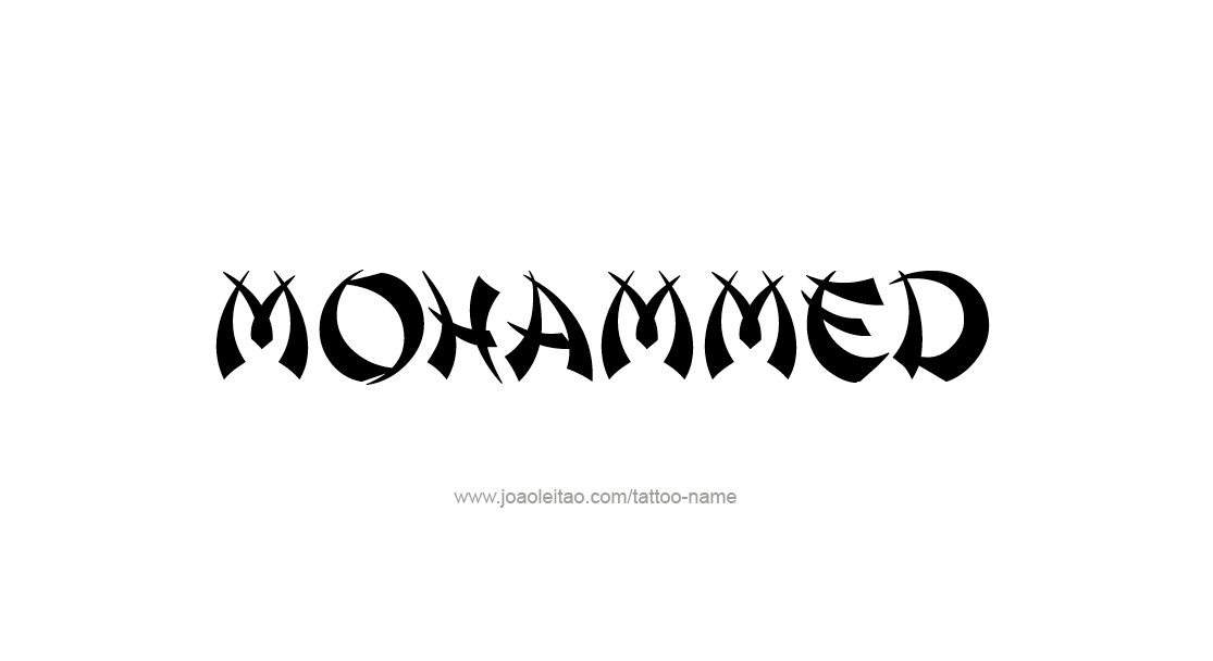 Tattoo Design  Name Mohammed