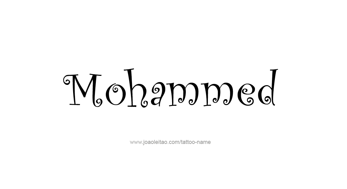 Tattoo Design  Name Mohammed   