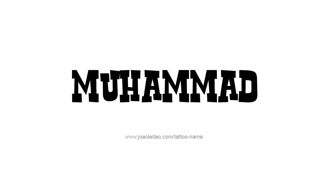 Tattoo Design  Name Muhammad   