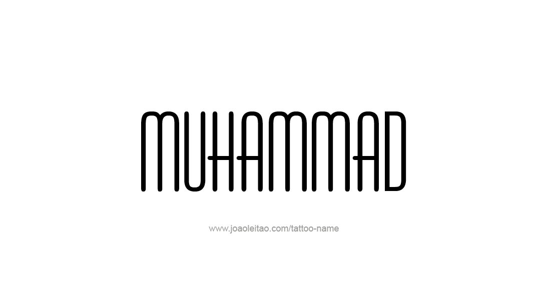 Tattoo Design  Name Muhammad   