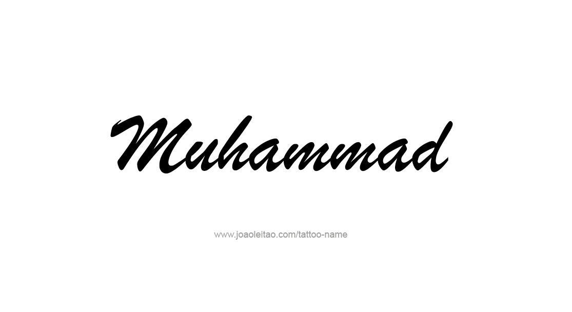 Tattoo Design  Name Muhammad   