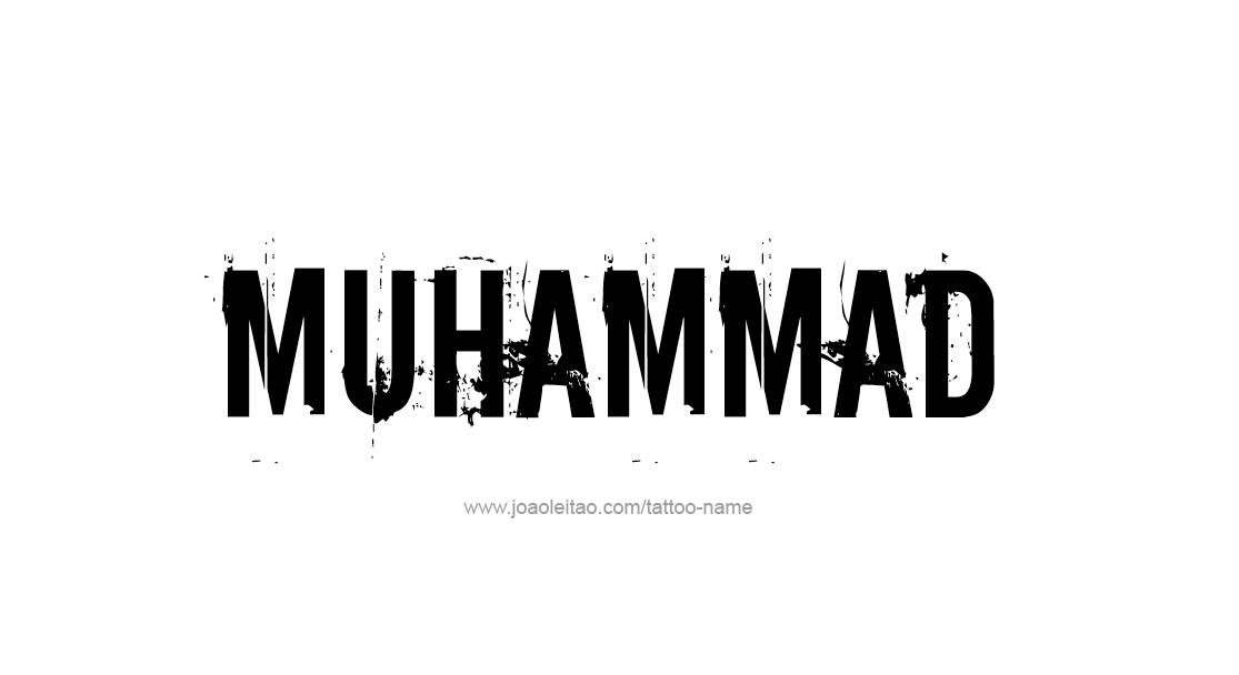 Tattoo Design  Name Muhammad   