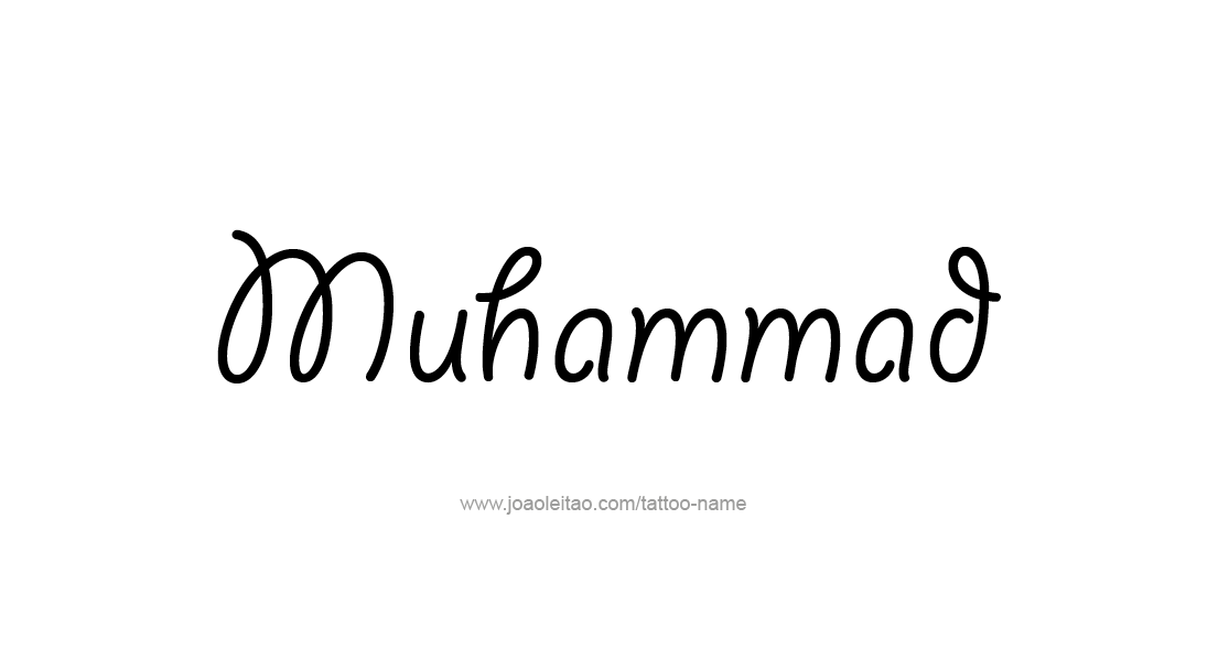 Tattoo Design  Name Muhammad   