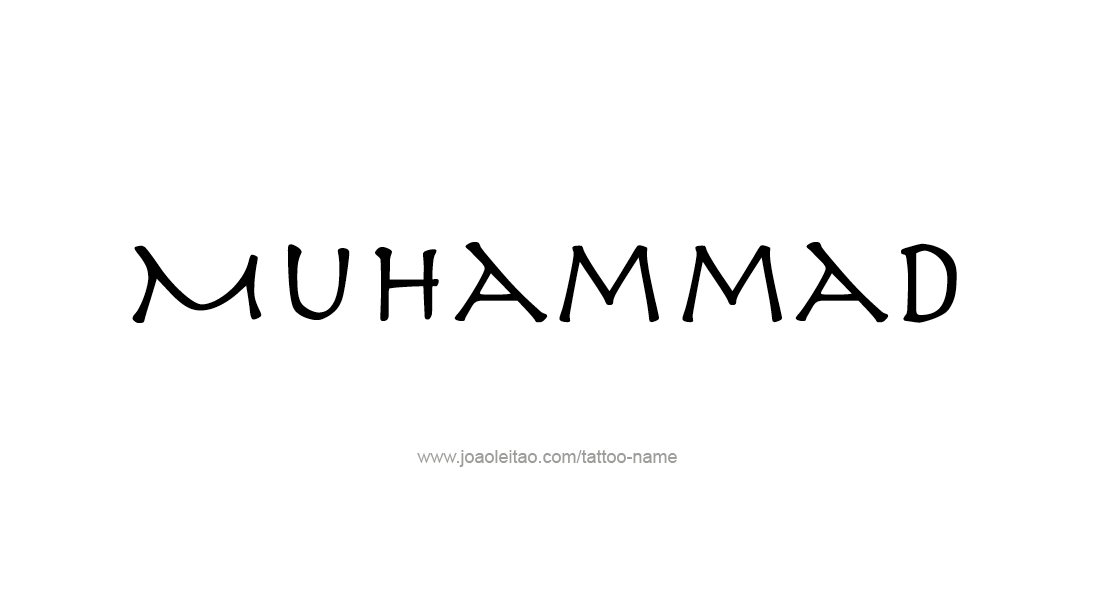 Tattoo Design  Name Muhammad   