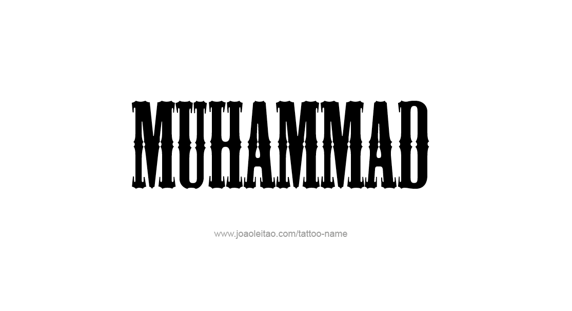 Tattoo Design  Name Muhammad   