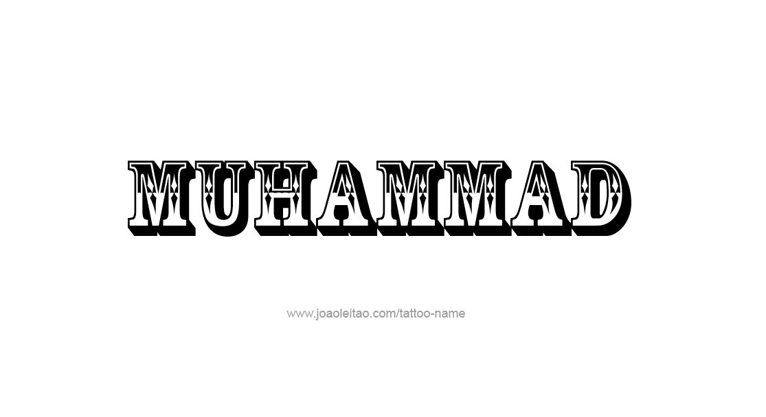 Tattoo Design  Name Muhammad   