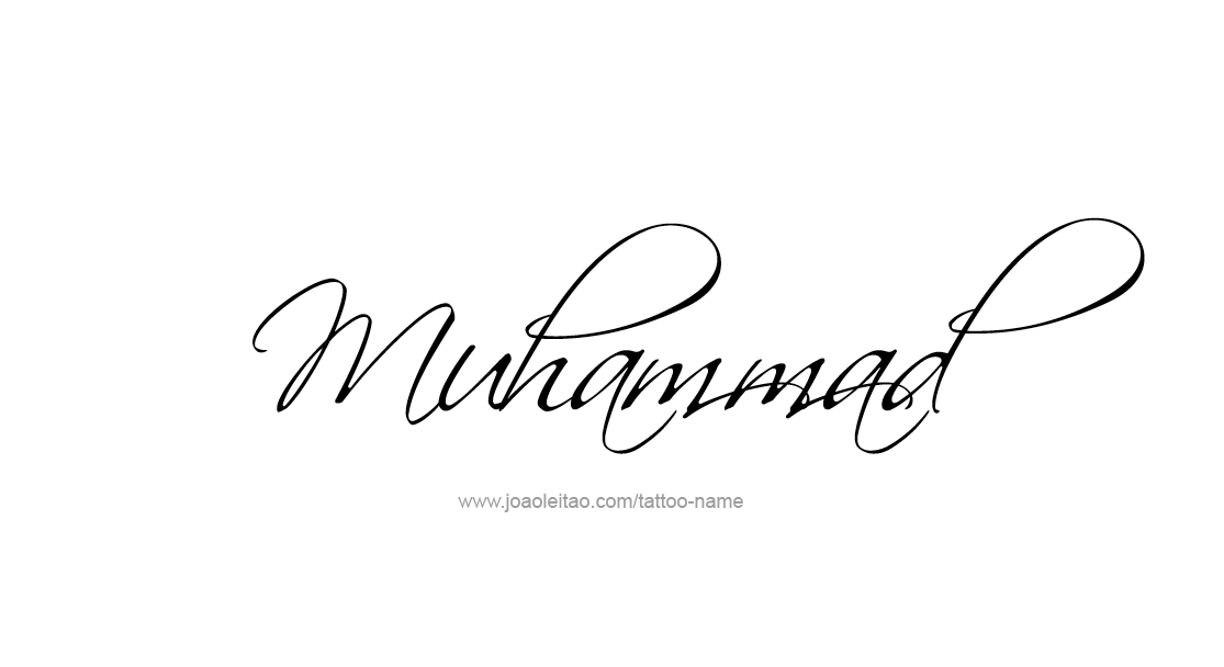 Tattoo Design  Name Muhammad   