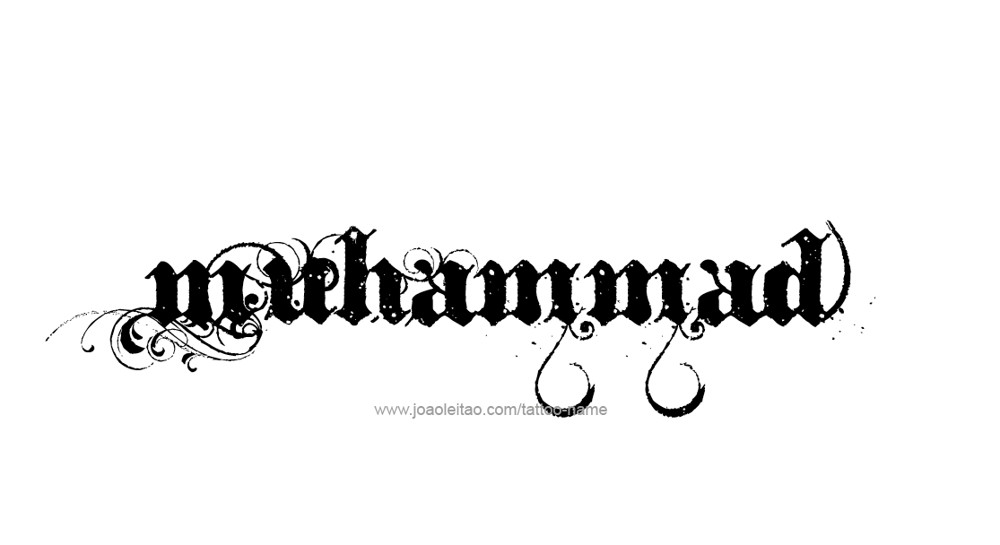 Tattoo Design  Name Muhammad   