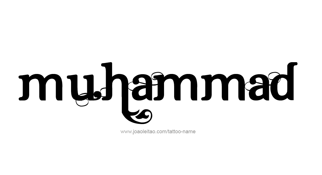 Tattoo Design  Name Muhammad   