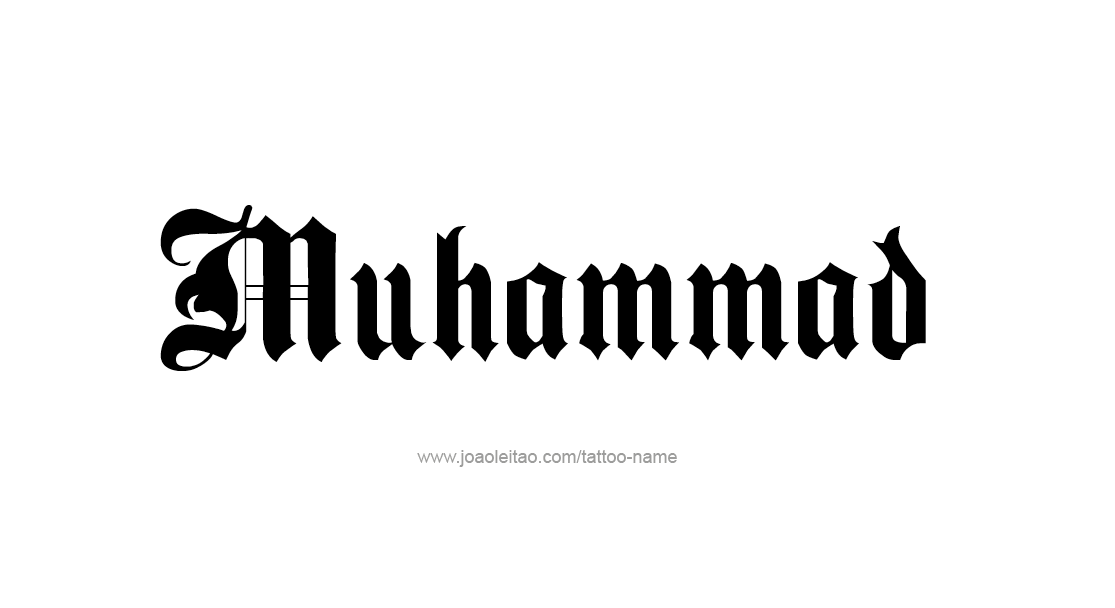 Tattoo Design  Name Muhammad   