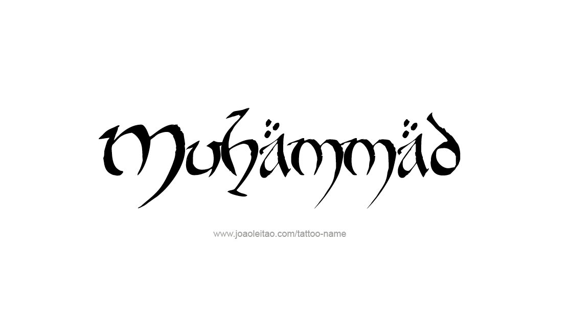 Tattoo Design  Name Muhammad   