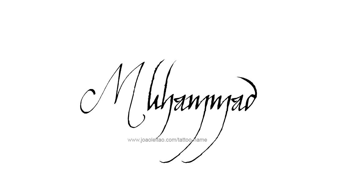 Tattoo Design  Name Muhammad   