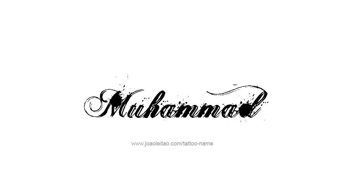 Tattoo Design  Name Muhammad   