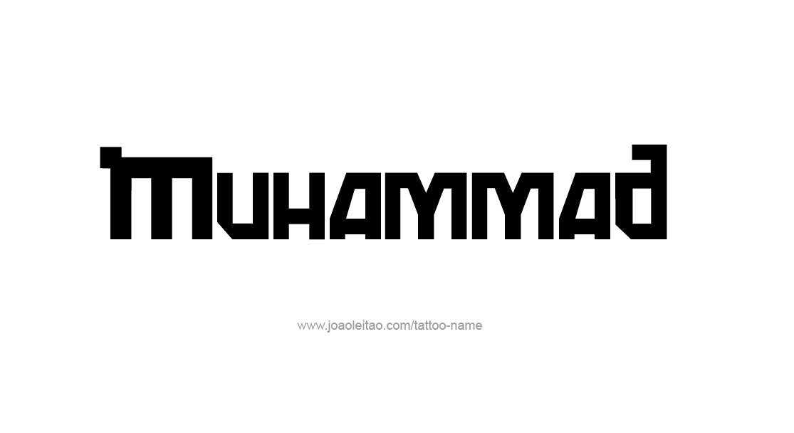 Tattoo Design  Name Muhammad   