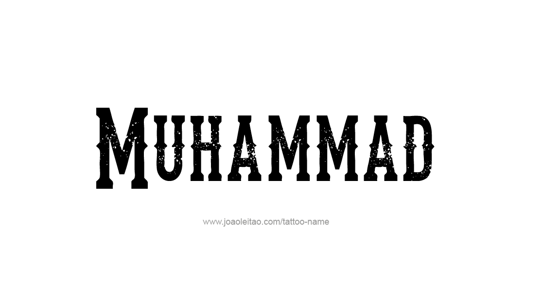 Tattoo Design  Name Muhammad   