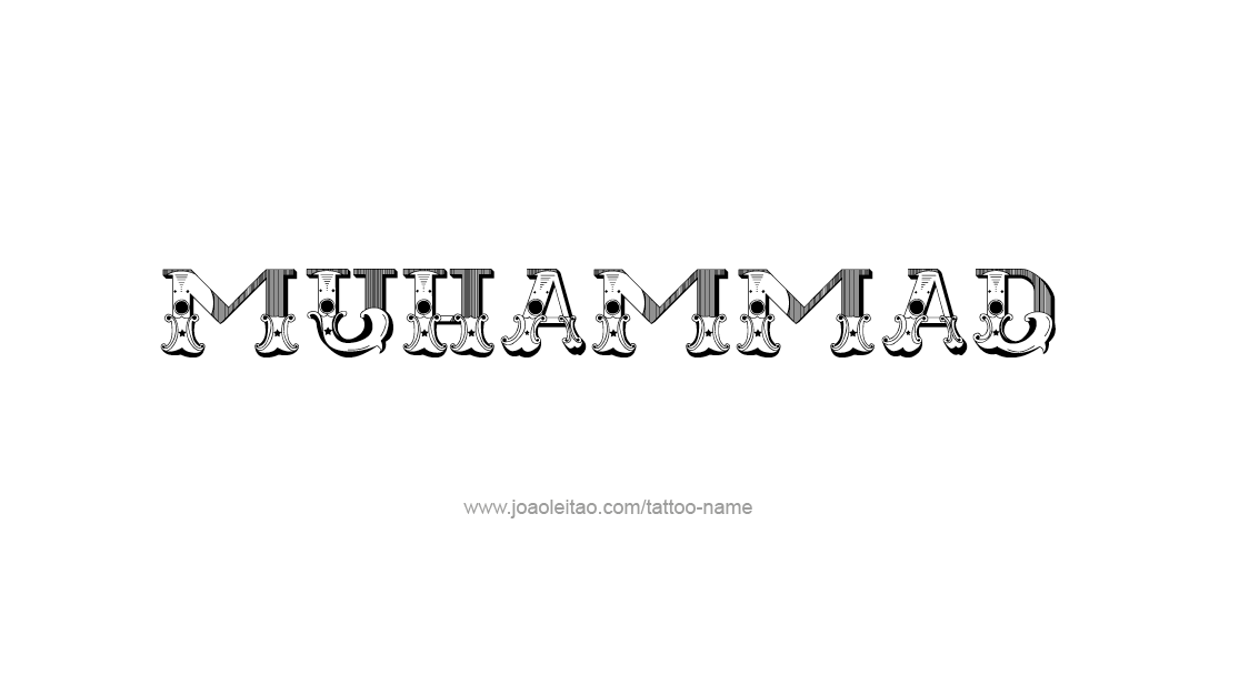 Tattoo Design  Name Muhammad   