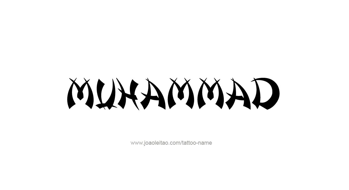 Tattoo Design  Name Muhammad