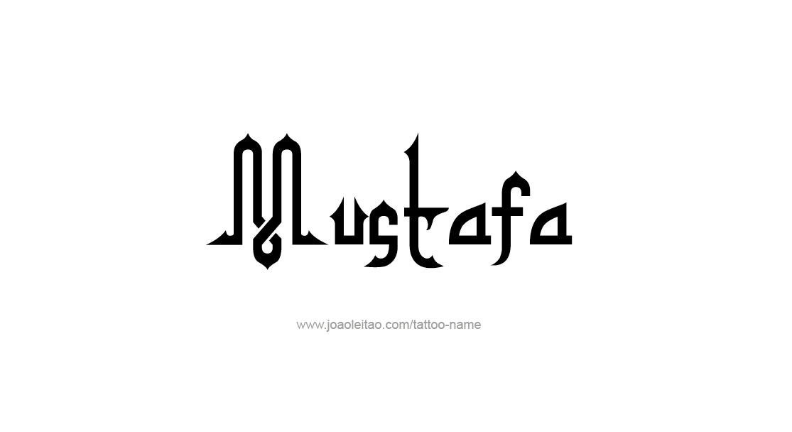 Tattoo Design  Name Mustafa   