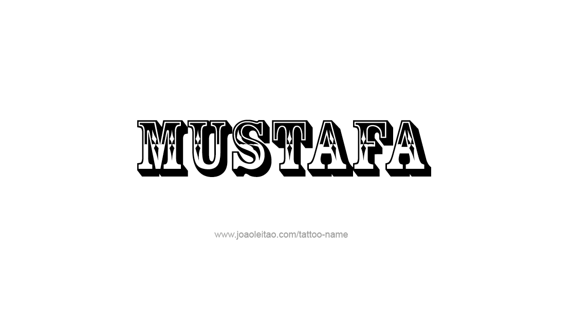 Tattoo Design  Name Mustafa   